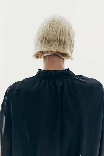 H&M Sheer pintuck blouse