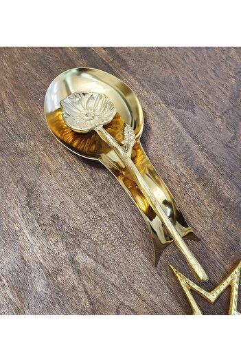 LOVYCO Gold Paslanmaz Çelik tezgah üstü kirli kaşıklık, kaşık altlığı 25 Cm
