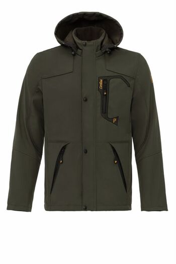 PRİFALDİ Prifaldi Khaki Softshell Men's Coat - Waterproof and Windproof, Shearling