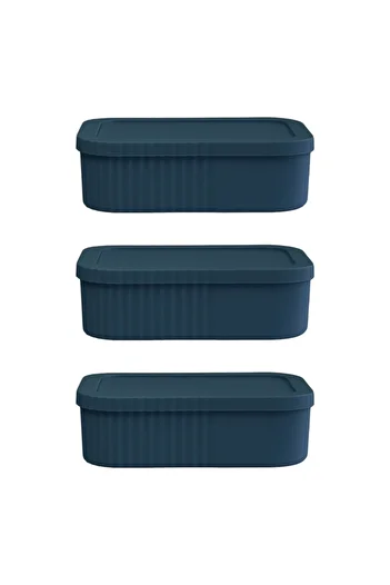 devigo 3Pcs 3 Liter Multi-Purpose Storage Box Set with Lid - Makeup, Cosmetic Personal Item Organizer