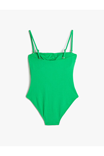 Koton Basic Swimsuit with Removable Thin Straps
