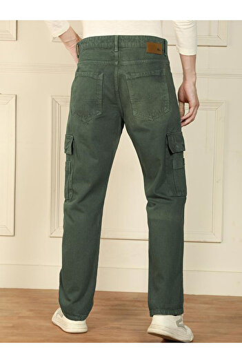 Dennis Lingo By Styli Mid Rise Relaxed Fit Solid Cargo Jeans