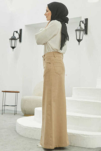Neways 2254- Classic Gabardine Skirt Beige