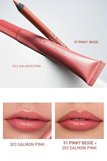Alix Avien Dolgun Gürünüm ve Nemlendirici Etkili Dudak Parlatıcısı - Silky Care Lipgloss 303 Salmon Pink