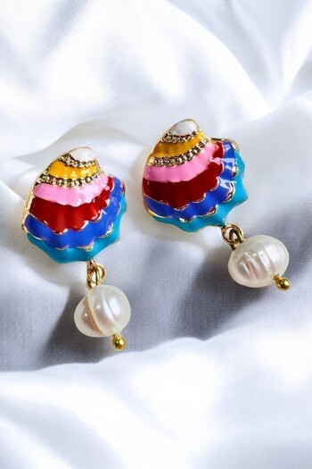 PETEK AKSESUAR Mussel Sea Shell Earrings