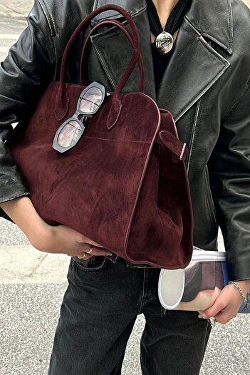 BAHELS Women's Viral Cherry Large Size Suede Bag