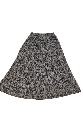 ECE GİYİM Women's Patterned Waist Elastic Eight Pieces Thick Winter Skirt