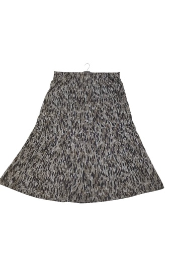ECE GİYİM Women's Patterned Waist Elastic Eight Pieces Thick Winter Skirt