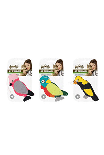Pawise My Woodland Mixed Cat Toy Birds