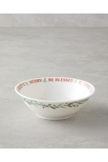 English Home Wonderful Merry Bone Porcelain Bowl 14 cm Red - Green