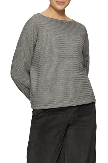 s.Oliver Πλεκτό pullover, crew-neck, κατασκευασμένο με στριφώματα