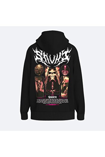 Shout Unisex φούτερ Haborym με κουκούλα και σχέδιο oversize