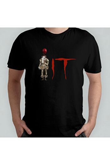 Pixxa Стівен Кінг IT Pennywise Велосипедна комір T-Shirt - 100% бавовна Модель 1