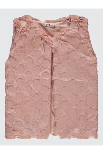 Civil Girls 6-9 Years Old Girl's Plush Vest - Dark Salmon
