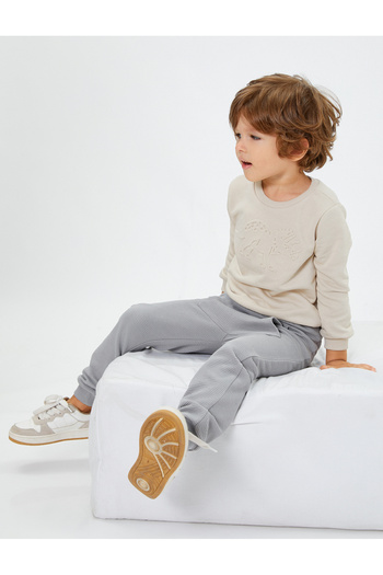 Koton Basic Jogger Sweatpants Tie Waist Textured Cotton