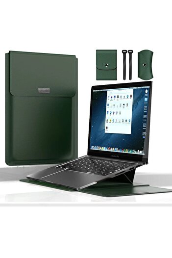 TEKNETSTORE Съвместим кожен калъф с магнитна стойка за носене и работа за Huawei Matebook D14