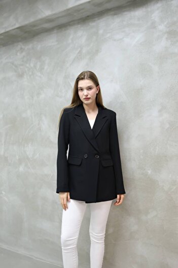 SUXİRCNHTMTS Elegant Silhouette Single Button Jacket