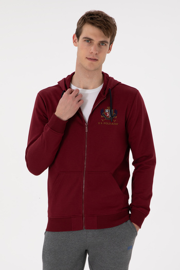 U.S. Polo Assn. Men's Burgundy Knitted Cardigan 50293649 -Vr014
