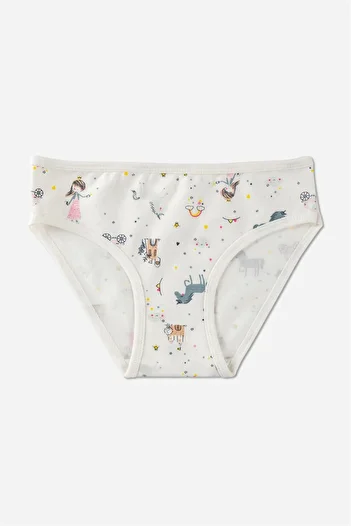 BAYKAR Girl's Cotton Colorful Printed Bikini Panties 3 Pack 5654 Colors