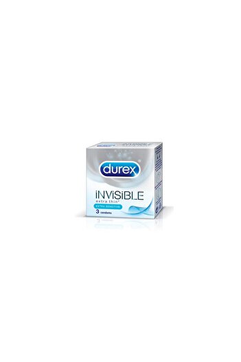 Durex Durex Invisible Extra Thin Condom, 3 Pieces