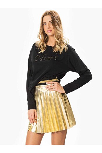 Roman Piliseli Mini Etek Gold K1815117_076