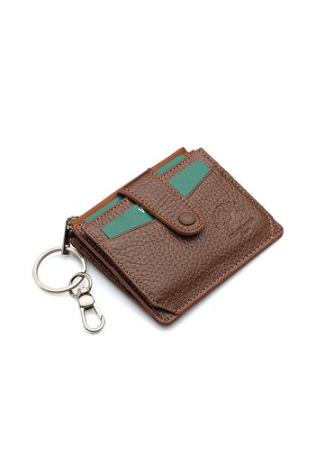 Westpolo Θήκη για κάρτες Unisex από γνήσιο δέρμα - Μαύρισμα, με μπρελόκ, άφθονη θήκη για κάρτες TRY114
