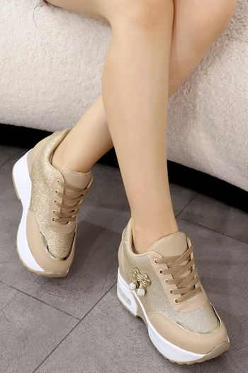 Mamito Ayakkabı Mdl 1502 Hidden Heel Lace-Up Sneakers