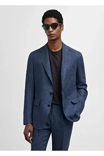 MANGO Man Μπουφάν Blazer από 100% Houndstooth