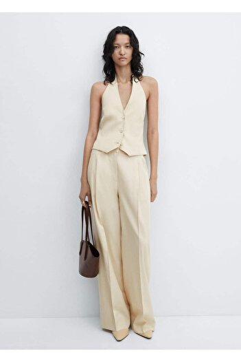 MANGO Woman Lyocell Halter Collar Vest