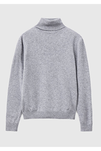 United Colors of Benetton Pulover Benetton Merino cu guler în picioare