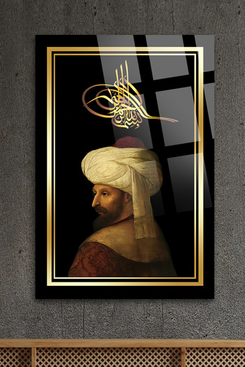Genel Markalar FATİH SULTAN MEHMET OSMANLI PADİŞAH LÜKS KIRILMAZ CAM TABLO EV OFİS İŞ YERİ HEDİRYESİ