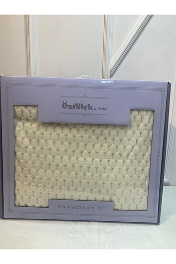 NİVEMESHOME Nivemeshome Bone Polo Bedspread Set - Double Ozdilek