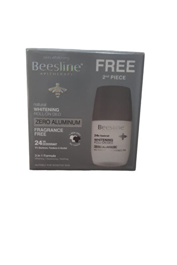 Beesline مزيل العرق رول أون المبيض زيرو ألومنيوم يدوم 24 ساعة بدون رائحة (1+1 مجانًا)