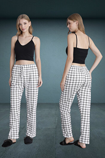DONEX Thick Raised Fabric Printed Women's Pajama Bottoms