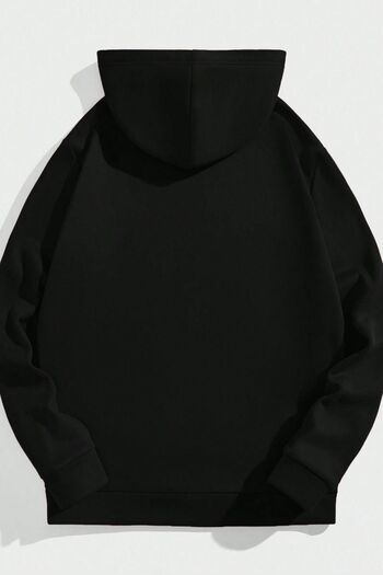 Know Black Oversize Unisex Sweatshirt - 3 Thread, I Dont Care Print, Hooded Hoodie