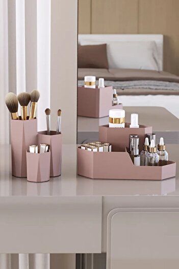 Pufwin Home 2Pcs Makeup Jewelry Makeup Brush Cosmetic Serum Cream Lotion Box Organizer Organizer Set