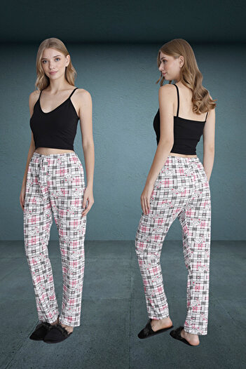 DONEX Thick Raised Fabric Printed Women's Pajama Bottoms