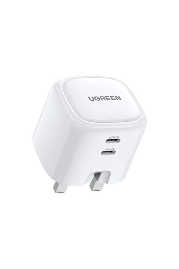 Ugreen Wall Charger Nexode GaN 2 USB-C Ports 45W - White