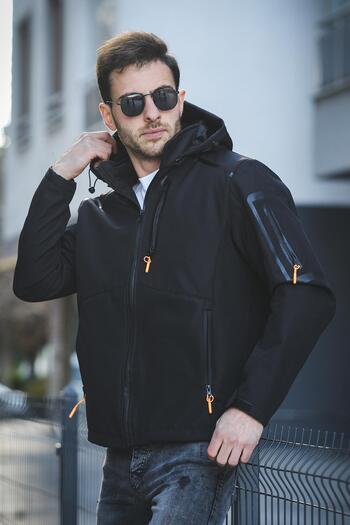 Oksit Juka Men's Softshell Coat - Water, Cold and Windproof, Fur Inside Ski and Camper Coat