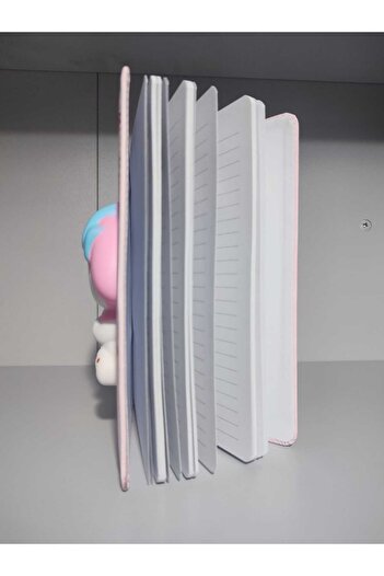Kaptan Mavi Hello Kitty and Kuromi with Ruled Sukuşi Embossed 80 Sheets Notebook