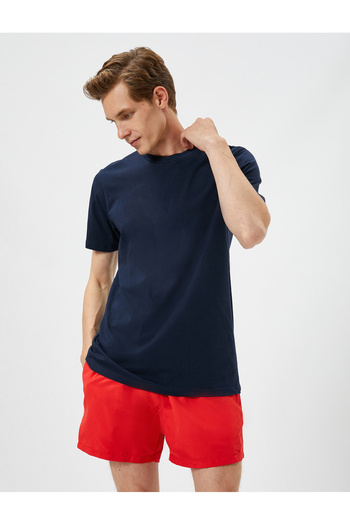 Koton Badeshorts mit kurzer Taille, Schnürung und Taschen