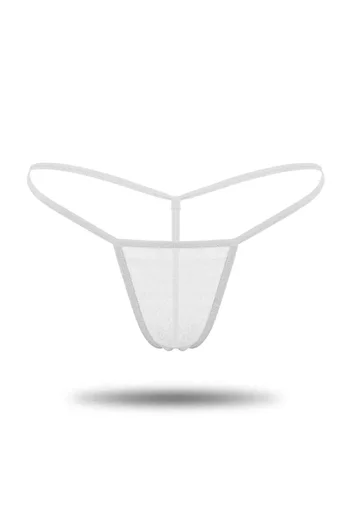 Bacio Women's 3-Piece Transparent Tulle String