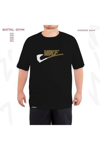 ZOKAWEAR Oversize Viking Sport Collection Printed Battal (Bol) Mold Μαύρο T-Shirt