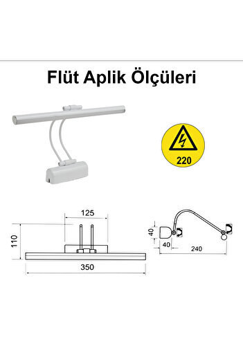 Merwish Led Sconce with Electric 3200K Daylight for Bathroom, Table, Working Masalesi and White Lighting