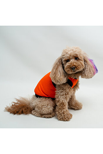 Buddy Store Cat and Dog Outfit Dress Clothes - You Lit Me Veto Printed Orange Tank Top