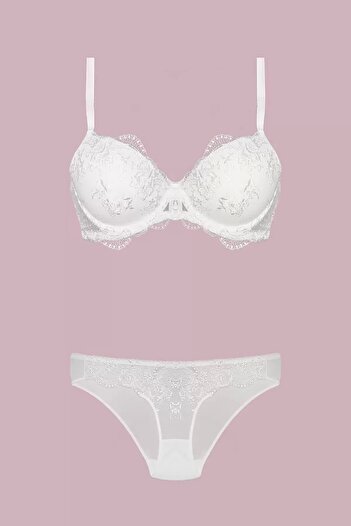 Nurteks Unassisted Ecru Bra Set 4385