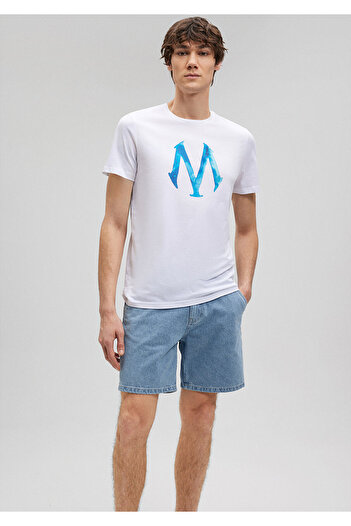 Mavi Λογότυπο Λευκό T-Shirt Slim Fit / Slim Fit 0611025-620