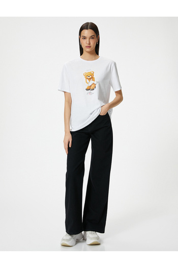 Koton Γυναικείο T-shirt Λευκό 4sak50324ek