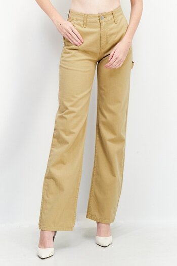 Esprit Women Straight Leg Plain Denim Jeans, Khahi