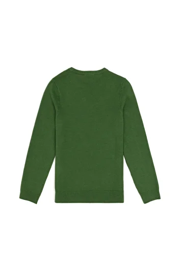 U.S. Polo Assn. Boy's Green Basic Crew Neck Sweater 50294188-Vr054